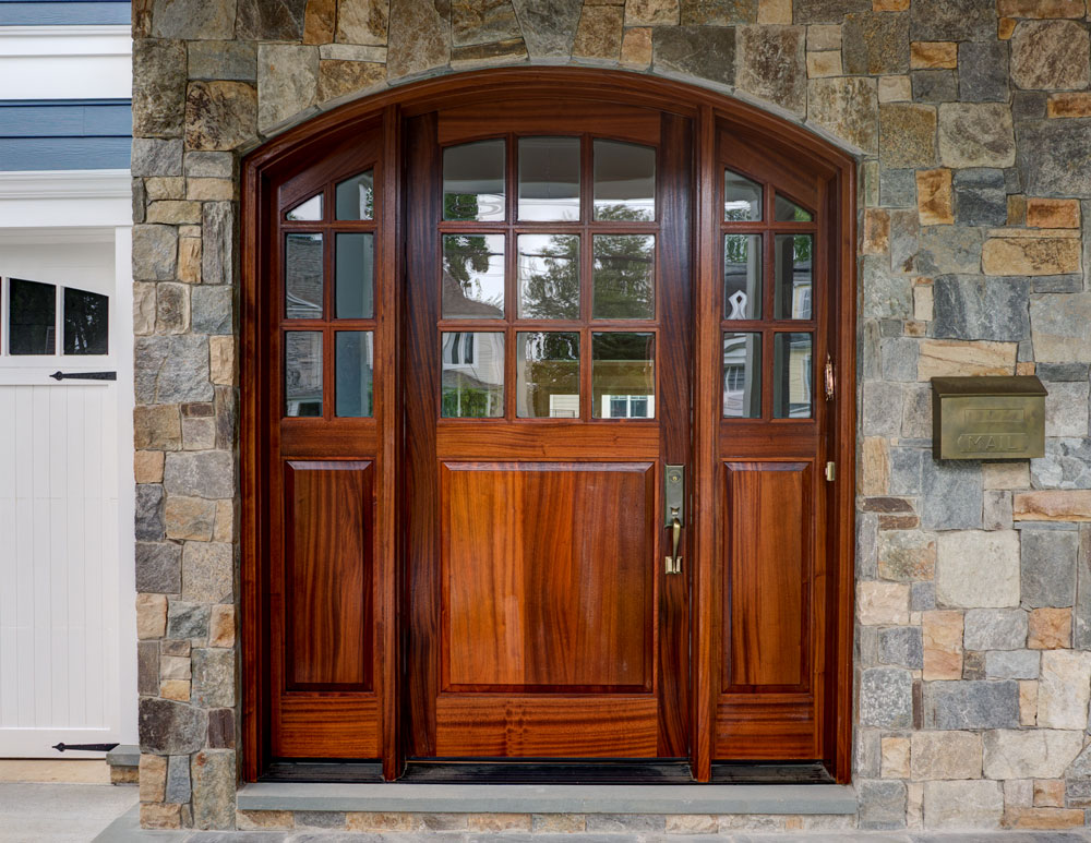 Large Wooden Door on Grand Entrance
